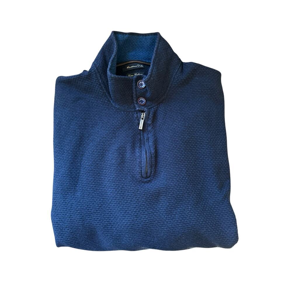 Mossimo Dutti Cashmere &  Algodon is Navy Blue High Neck Sweater, Men’s XL